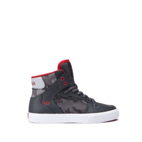 Supra VAIDER Høye Sneakers Barn Grå Camouflage/ Hvite | NO-22965